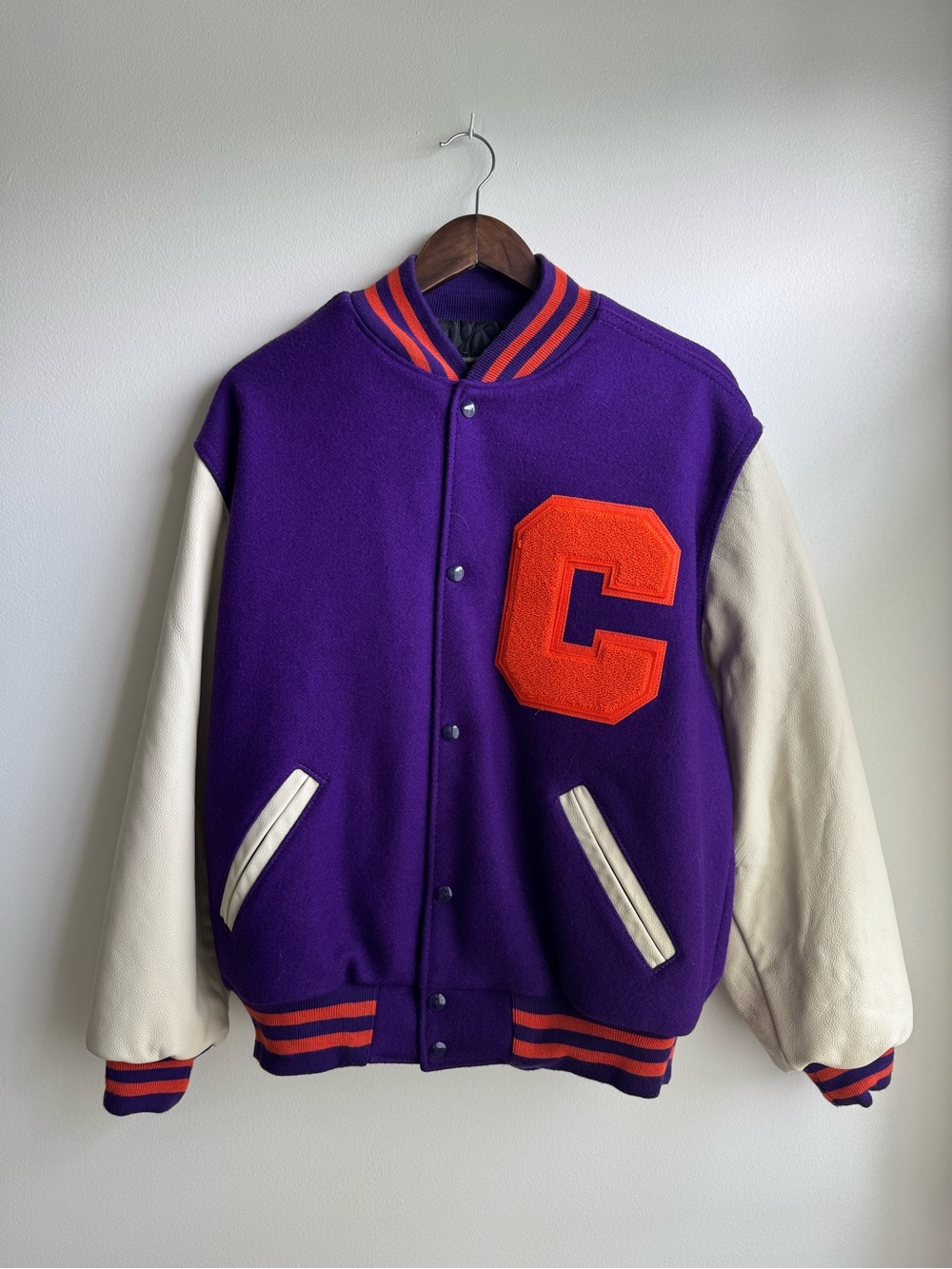 Clemson Men’s Letterman Jacket Size Large